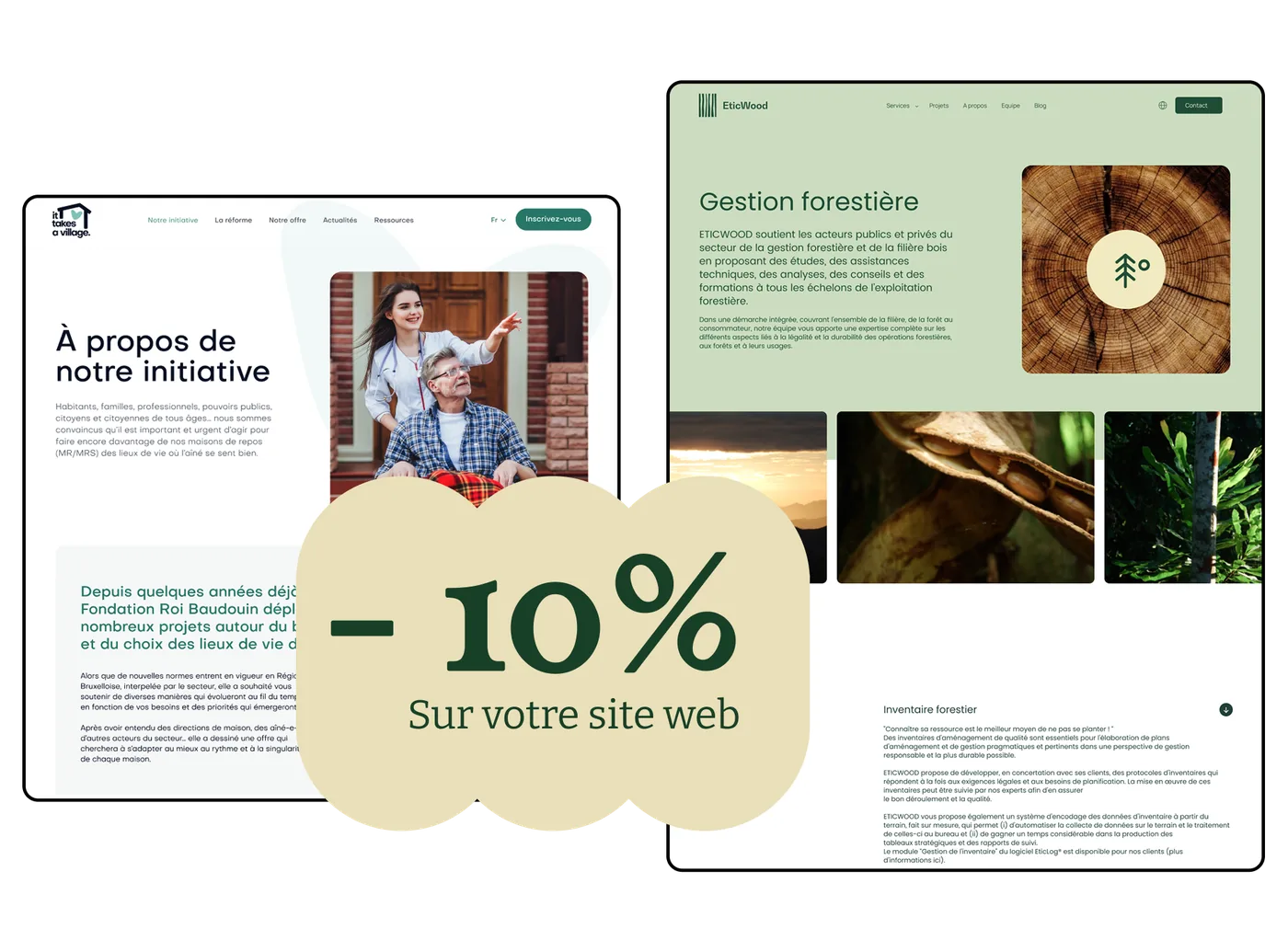 Deux sites web d'associations réalisés par KERN-IT